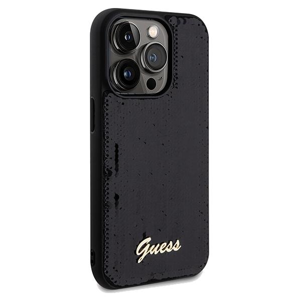 Guess Guhcp14Xpsfdgsk Iphone 14 Pro Max 6.7 Czarny/Black Hardcase Sequin Script Metal