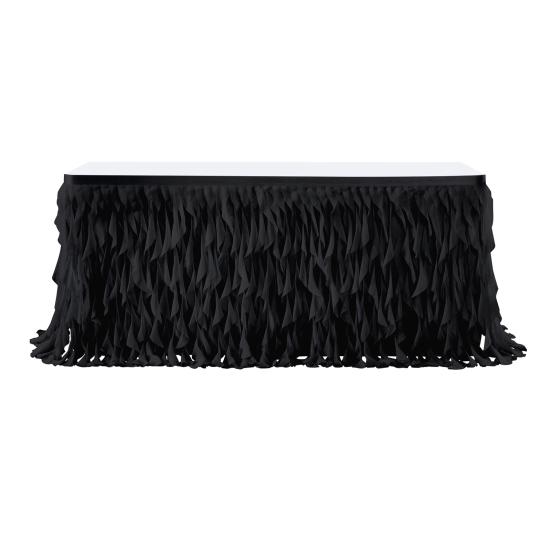 Curly Willow Table Skirt for Rectangle Round Tables 6ft Ruffle Tutu Table Cloth Reusable Table Skirt for Baby Shower Birthday Party Candy Cake Tables