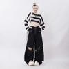 VCWinMeety Cargo Y2K Long Pants with Multifunctional Fashionable Casual Pants for and Winter Women's Pants, Pants, Pockets, Spring, Summer, Autumn,