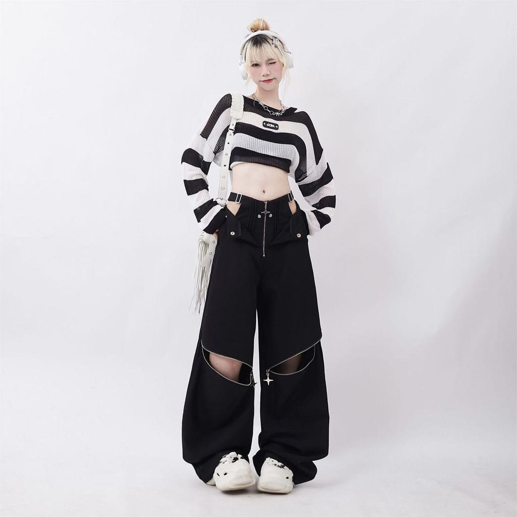 VCWinMeety Cargo Y2K Long Pants with Multifunctional Fashionable Casual Pants for and Winter Women's Pants, Pants, Pockets, Spring, Summer, Autumn,