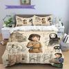 Retro Spirited Away Pattern Bedding Quilt Set  Home Decoration  Gift (1 * Duvet Cover + 2 * Pillowcase  Without Core)