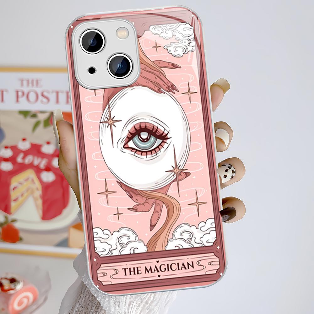 Tarot Phone Case Tempered Glass For iphone 14 13 12 11 Pro Mini XS MAX 14Plus X XS XR Cover