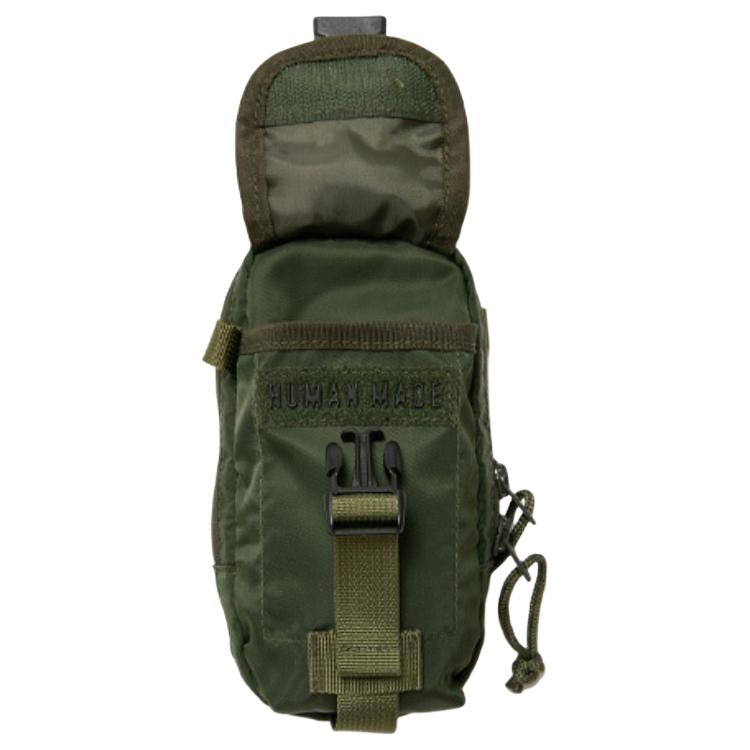 New HUMAN MADE Nylon Shoulder Bag, Crossbody Bag Mini Unisex Olive HM24GD038-OLIV