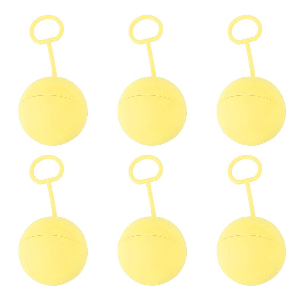 6PCS Reusable Water Balloons with Carrying Ring Silicone Quick Fill Self Sealing Summer Water Splash Ball Toys for
