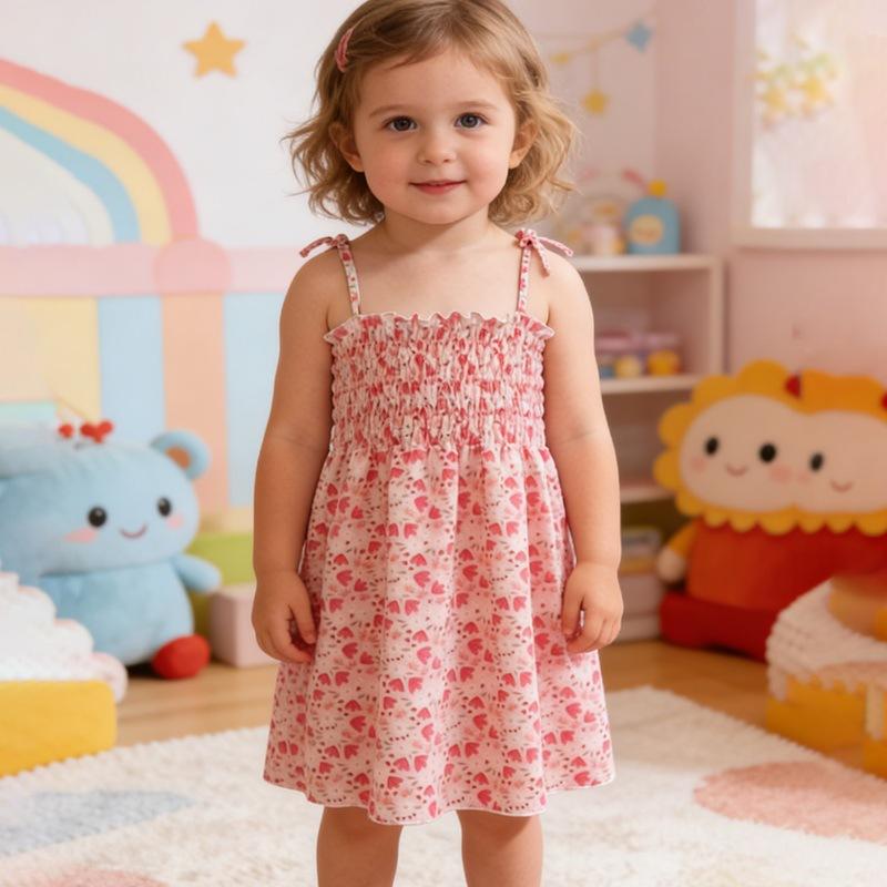 Baby Girl'S Summer Dress Toddler Fashion Dress Thin Stylish Dress For Girls Children'S Floral Dress