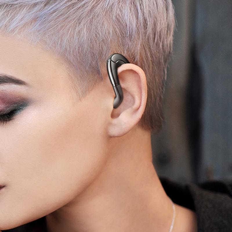 Stereo Ear Hanging Earbud Waterproof Wireless Active Noise Cancellation Earphones Mic Hifi Heavy Bass Sports Running
