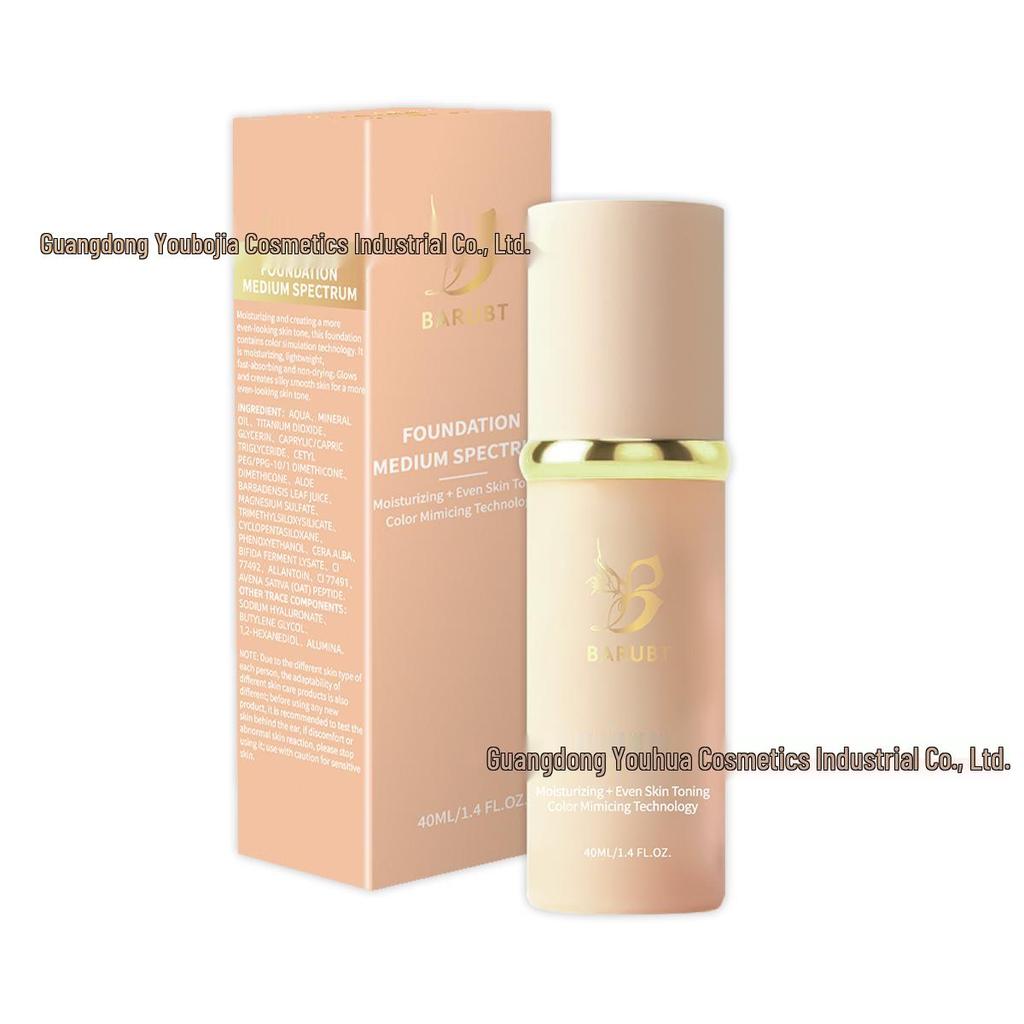 BARUBT 4-in-1 Temperature-Adjusting Foundation Cream 40g – Lightweight, Natural Tone Concealer & Makeup Liquid.