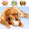 Soft Plush Handle Dog Toys With Bells Dog Chew Sounding Plush Ball  Cleaning Teeth