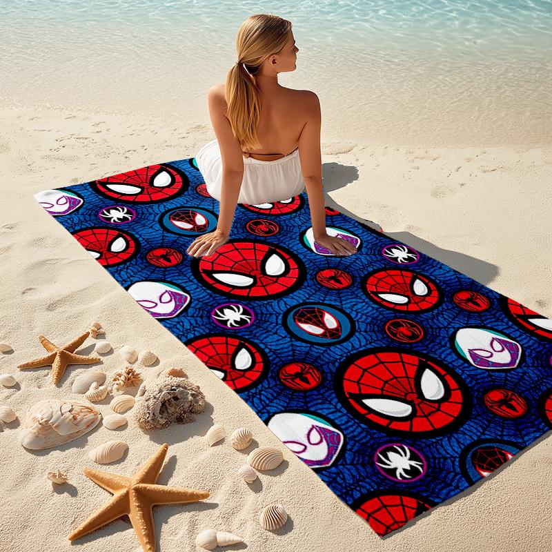 Spider-Man beach towel Outdoor camping Beach towel for vacation swim Outdoor pool Absorbent bath towel