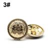 6Pcs 10-28 Mm Golden Gold Metal Buttons Garment Coat Sewing Accessories Buttons For Clothing Crafts Black Point Oil Button