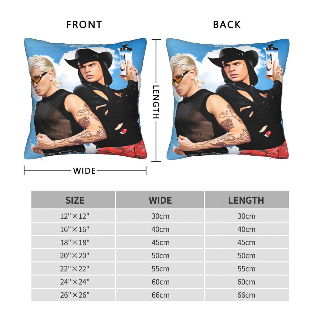 CA7RIEL & Paco Amoroso Papota Tour Pillow Case  Soft Pillow Cover For Sofa Car Home Decor Funny Cushion Cover