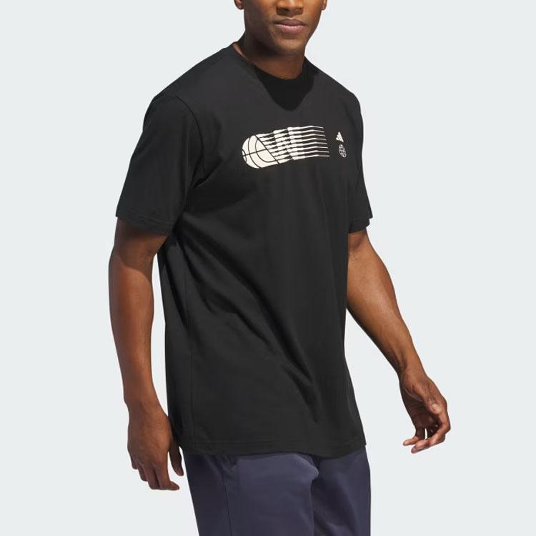 New Adidas Worldwide Hoops City Graphic Tee T Shirt Men's Black IT4728