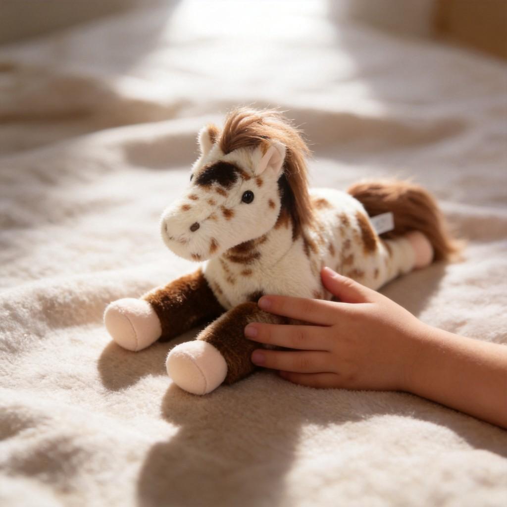 Plush Pony Toy With Cotton Filling For Kids Birthday Gift