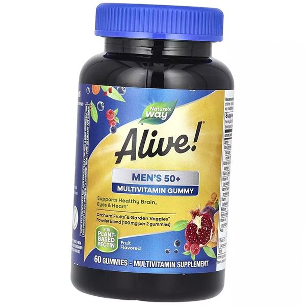 Vitamins for Men 50 +, Alive! Men's 50+ Multivitamin Gummy, Nature's Way(36344146)