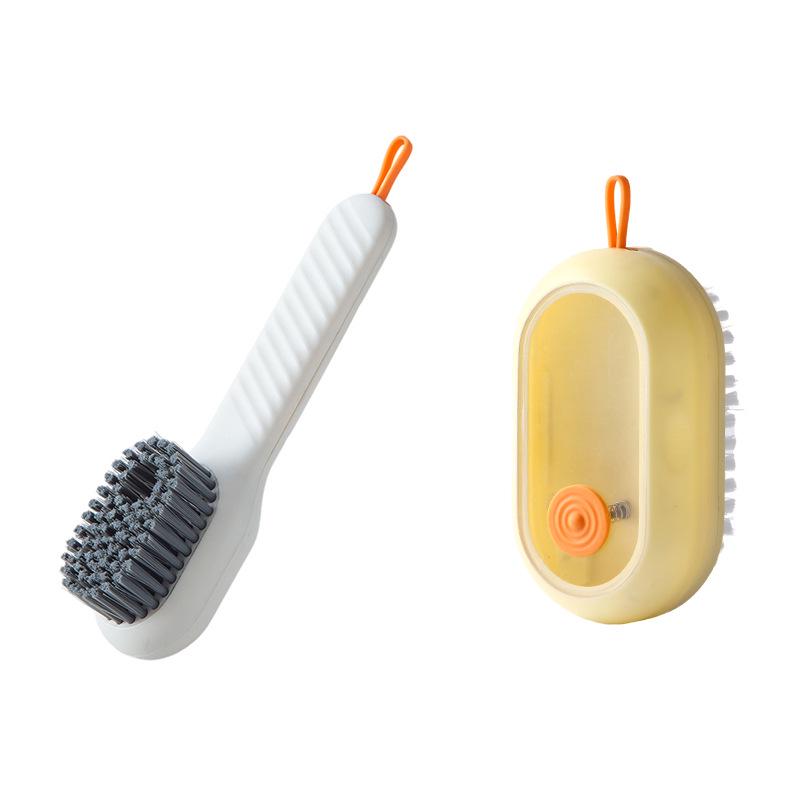 Automatic Liquid Dispensing Long-Handled Shoe Brush with Soft Bristles for Multi-Purpose Cleaning