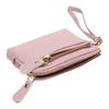 Vintage PU Leather Short Wallet With Zipper Coin Pocket Multiple Card Slots And Wrist Band Casual Portable Card Clip