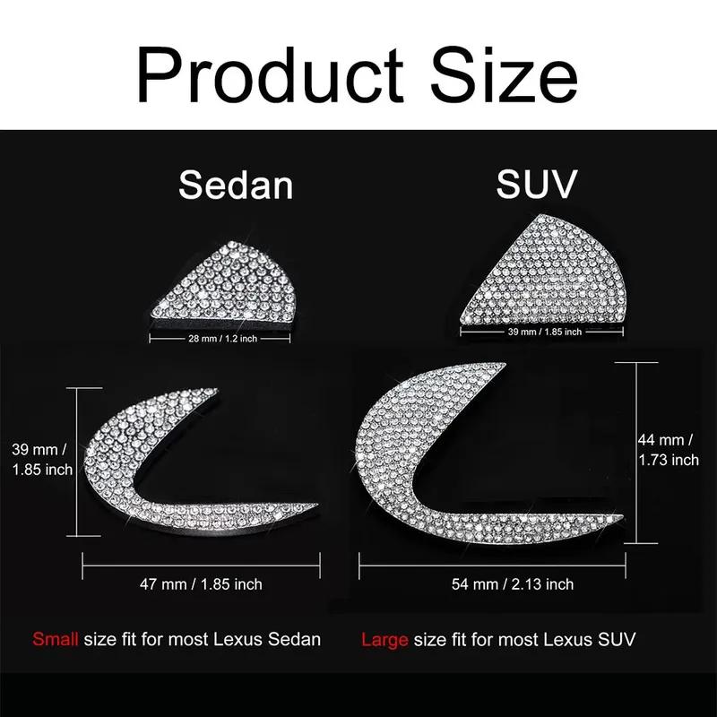 Naklejka Bling Car Kierownica Diament Emblem Naklejka dla Lexus IS400 RX300 RX330 IS220D RX350 IS460 ES NX RX IS CT LX GS RC