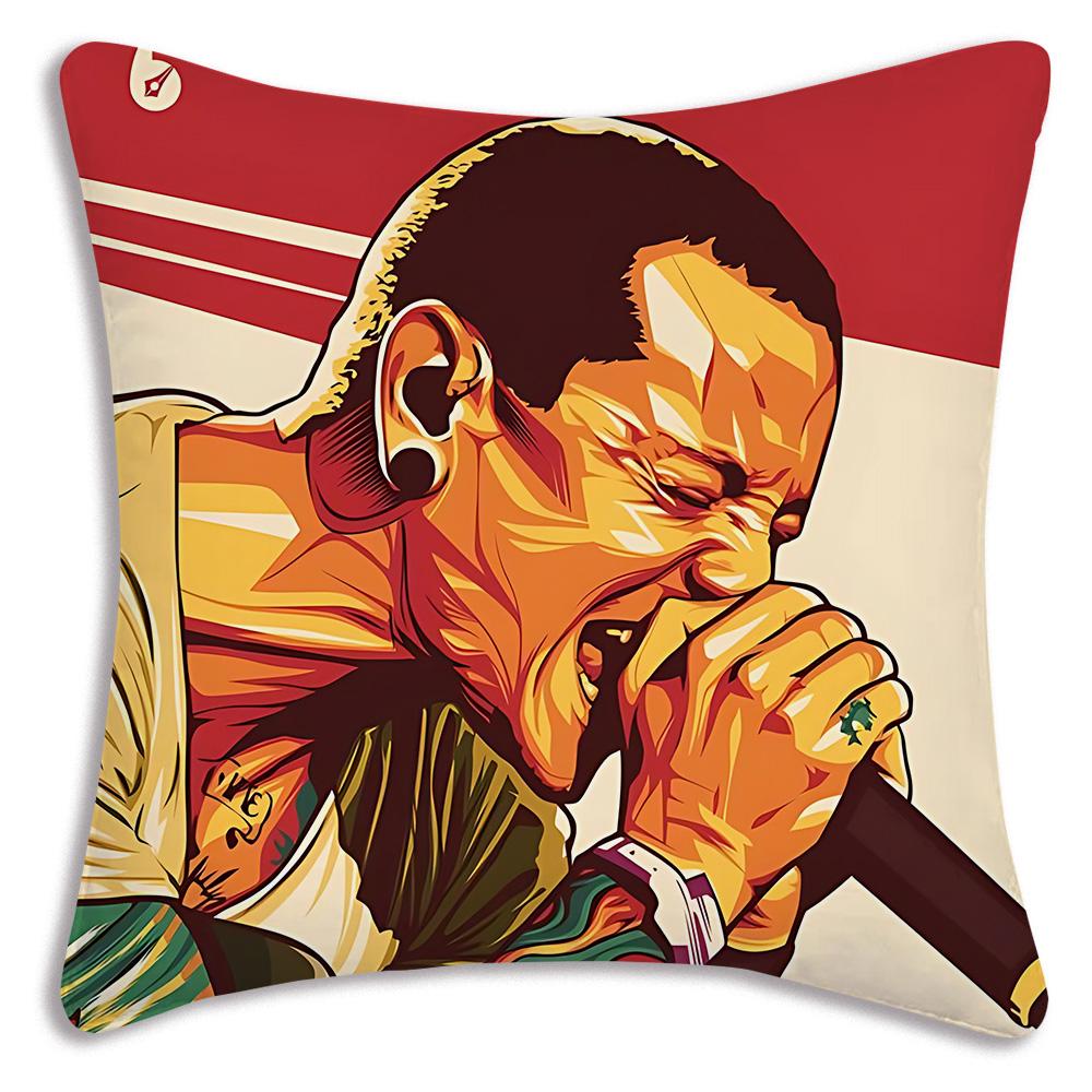 World Famous Rock Band Linkin P-Park Pillow Covers Sofa Decorative Home Double-Sided Printing Short Plush Cute Cushion Cover