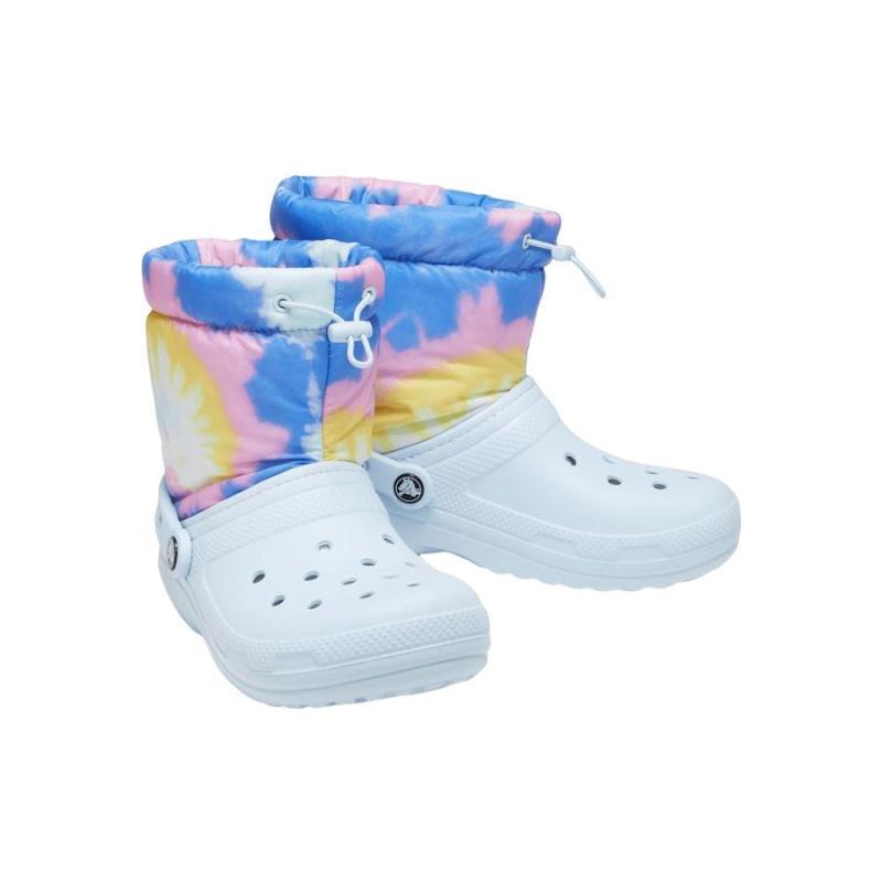 Crocs Classic Lined Neo Puff Boots 'Tie Dye Mineral Blue' Unisex