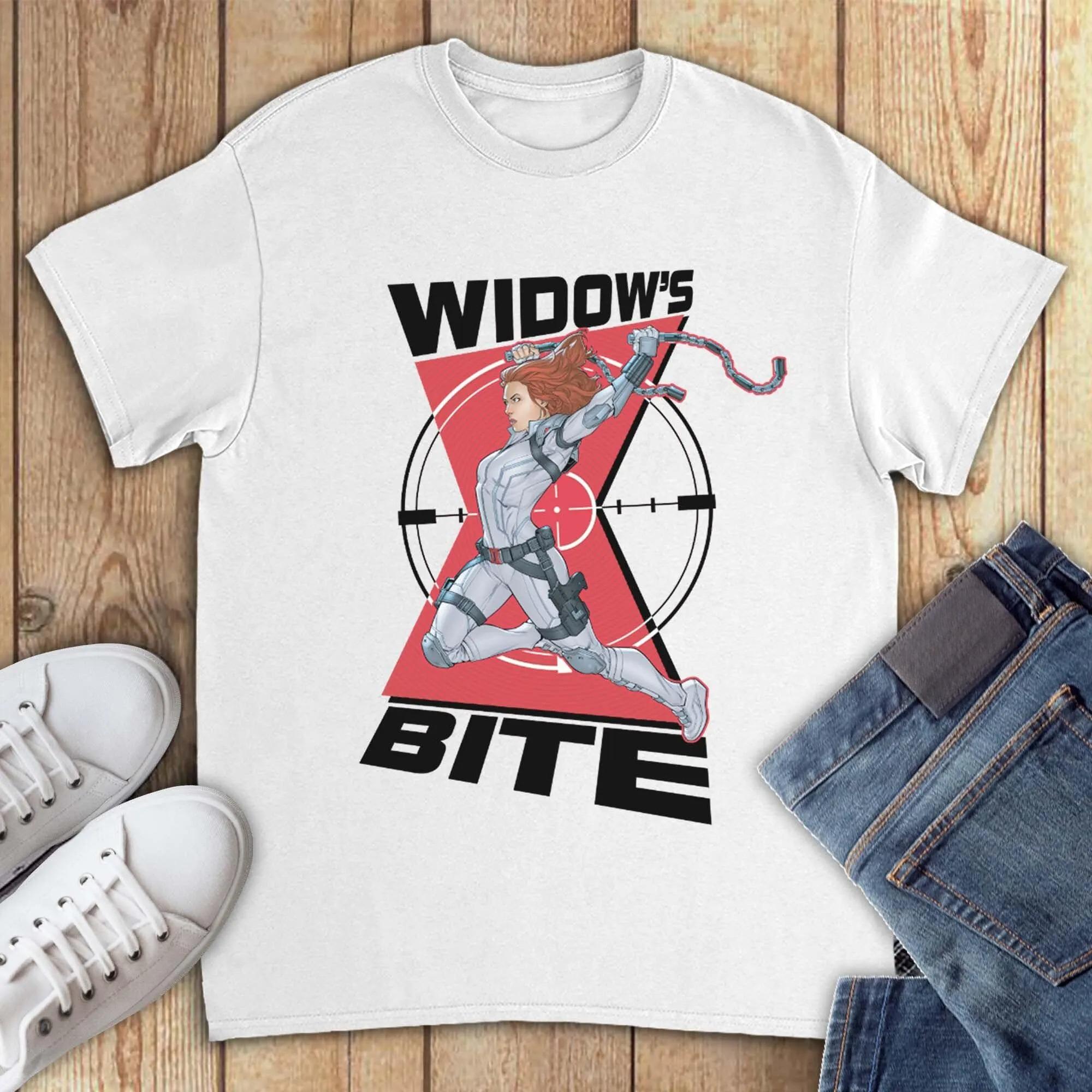 

Vintage Black Widow Bite The Avenger Funny Movies Unisex Gift Tshirt ONeck Sweatshirt for Men Women Prue Cotton Tshirt S