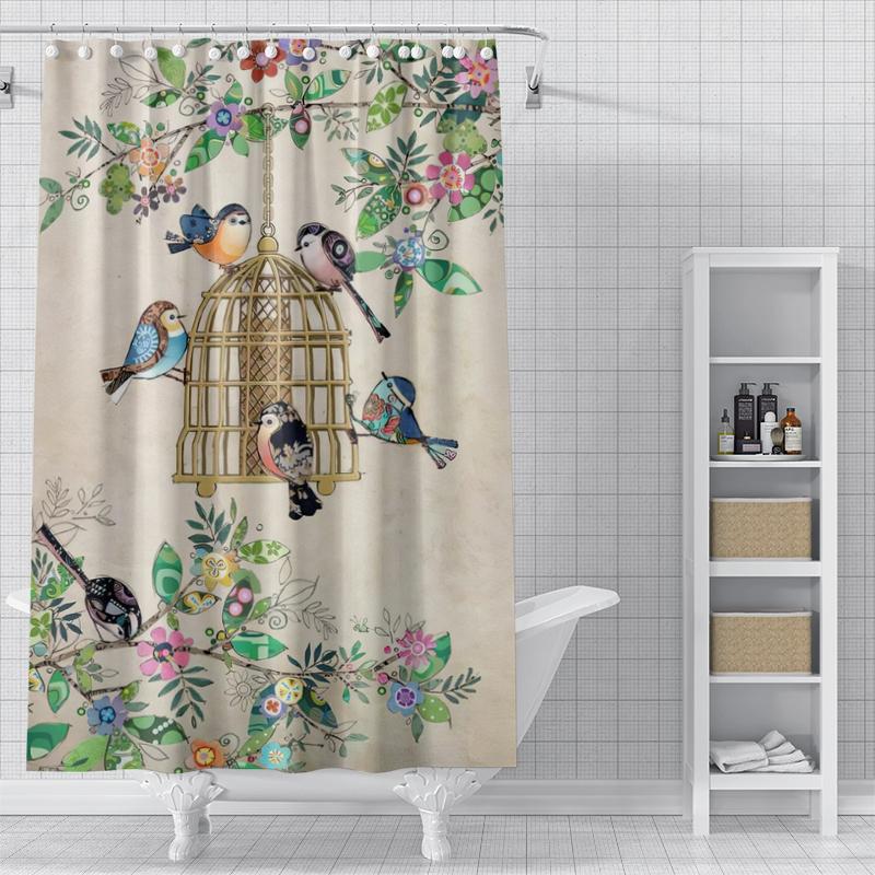 Domácí sprchové závěsy do koupelny voděodolná látka Přírodní Zvířecí Styl koupelnové Závěsy moderní sprchový závěs 180x200 240x200