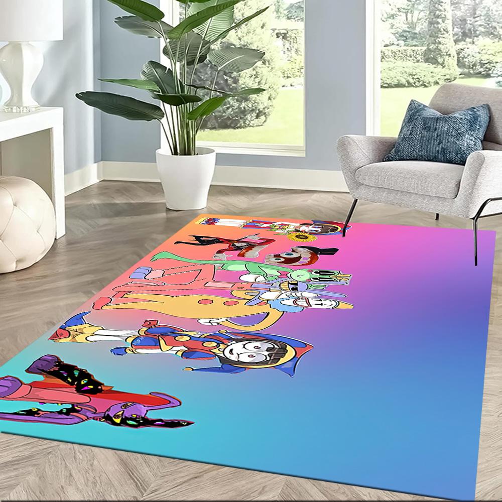 Digital Circus Area Rug Design For Game Room Playrooms Outdoor Hallway Antislip Carpet Office Home Decor Perfect Gift For Friends Family