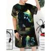new children's suit, casual and fashionable, 3D printed casual pullovers, short sleeves, shorts, sweatshirts, boys'