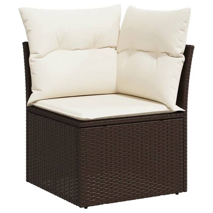 VidaXL Salon de jardin 8 pcs avec coussins marron résine tressée 3275163