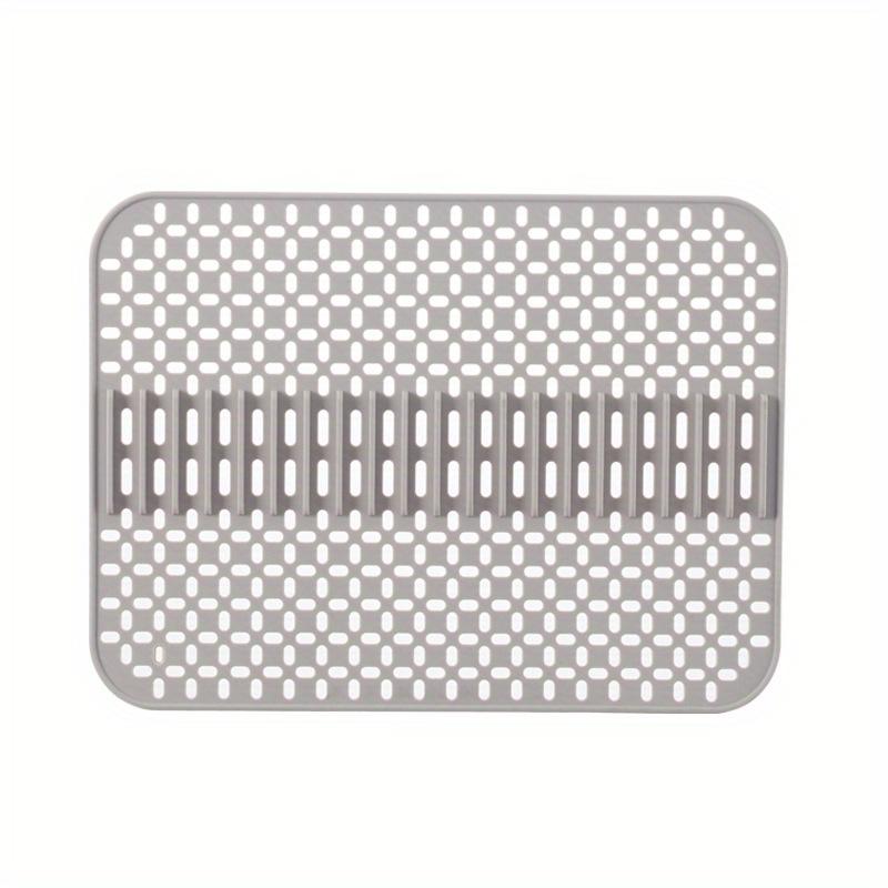 

Прочный силиконовый коврик-протектор для раковины - Нескользящий, термостойкий, дизайн без порезов для раковин из нержавеющей стали и фарфора - Идеально подходит для сушки посуды