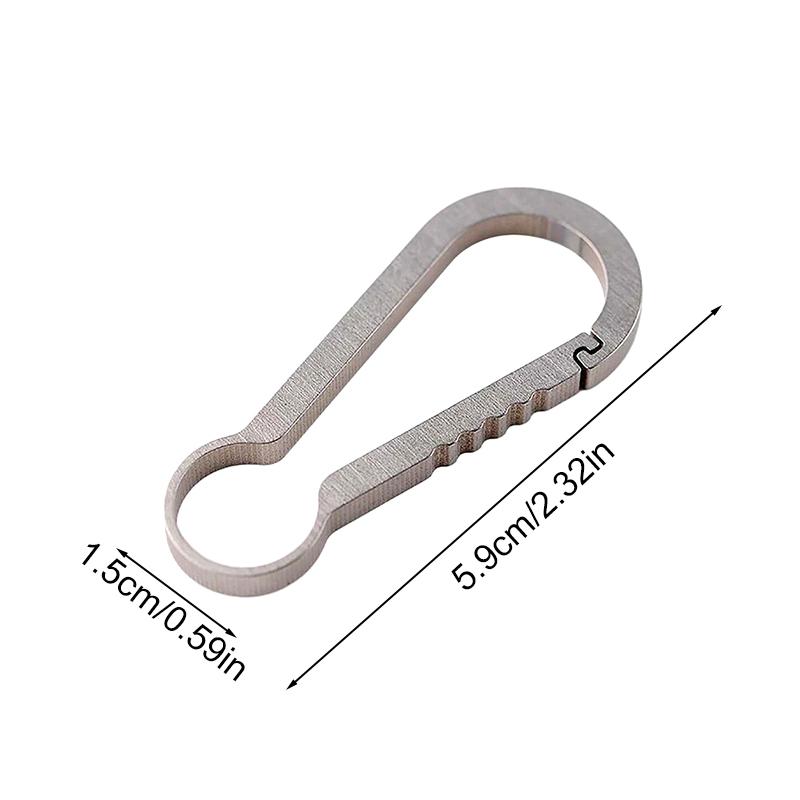 1Pc Titanium Alloy 5.9CM Buckle Hook Backpack Hook Clip Outdoor Keychain Climbing Carabiner