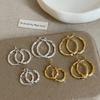 Women's Shirring Metal C-type Vintage Earrings