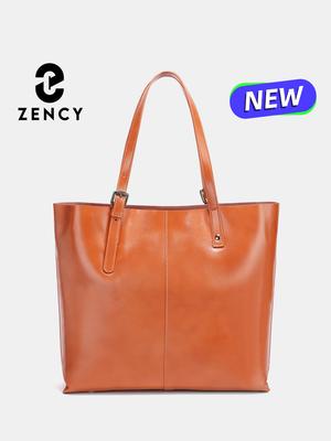 Zency Fashion Genuine Leather Women Tote Large Capacity