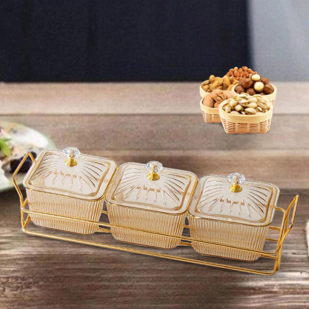 Divided Serving Dish Dried Fruit Tray Food Storage Container Veggie Appetizer for Candy