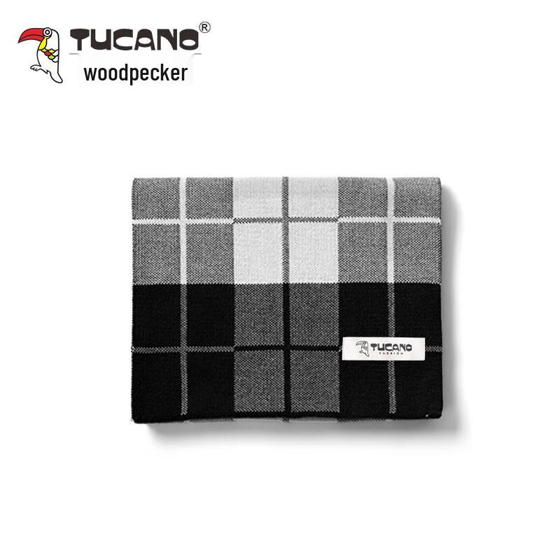 TUCANO Pánská klasická kostkovaná pletená zimní šála
