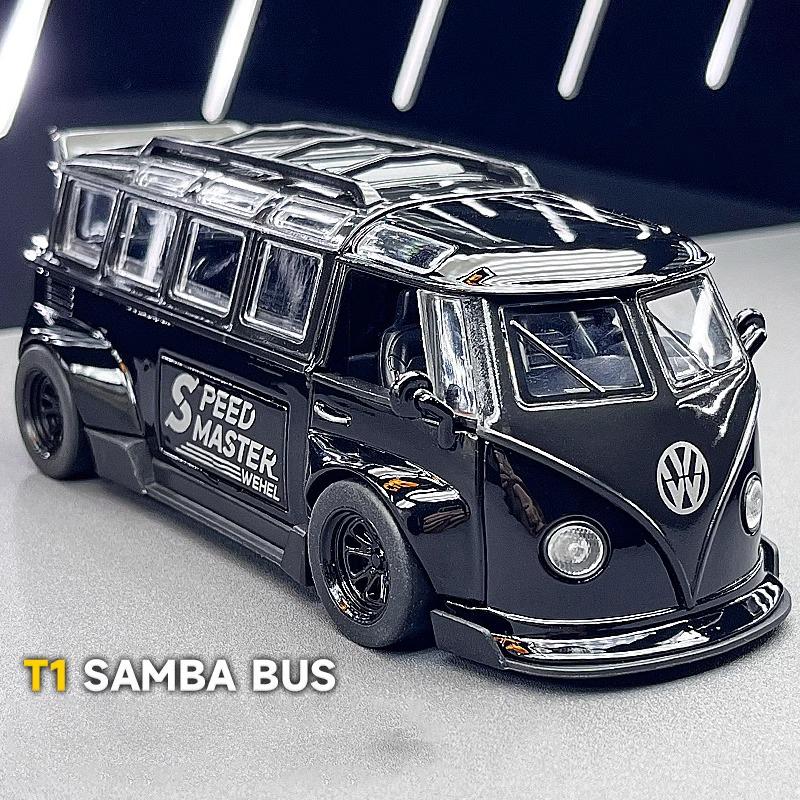 Hub Caps 1:32 Volkswagen Bus T1 Modified Alloy Diecast Scale Metal VW Collection Car Models Vehicle Kid Toy Car Holiday Gifts Bo xc2