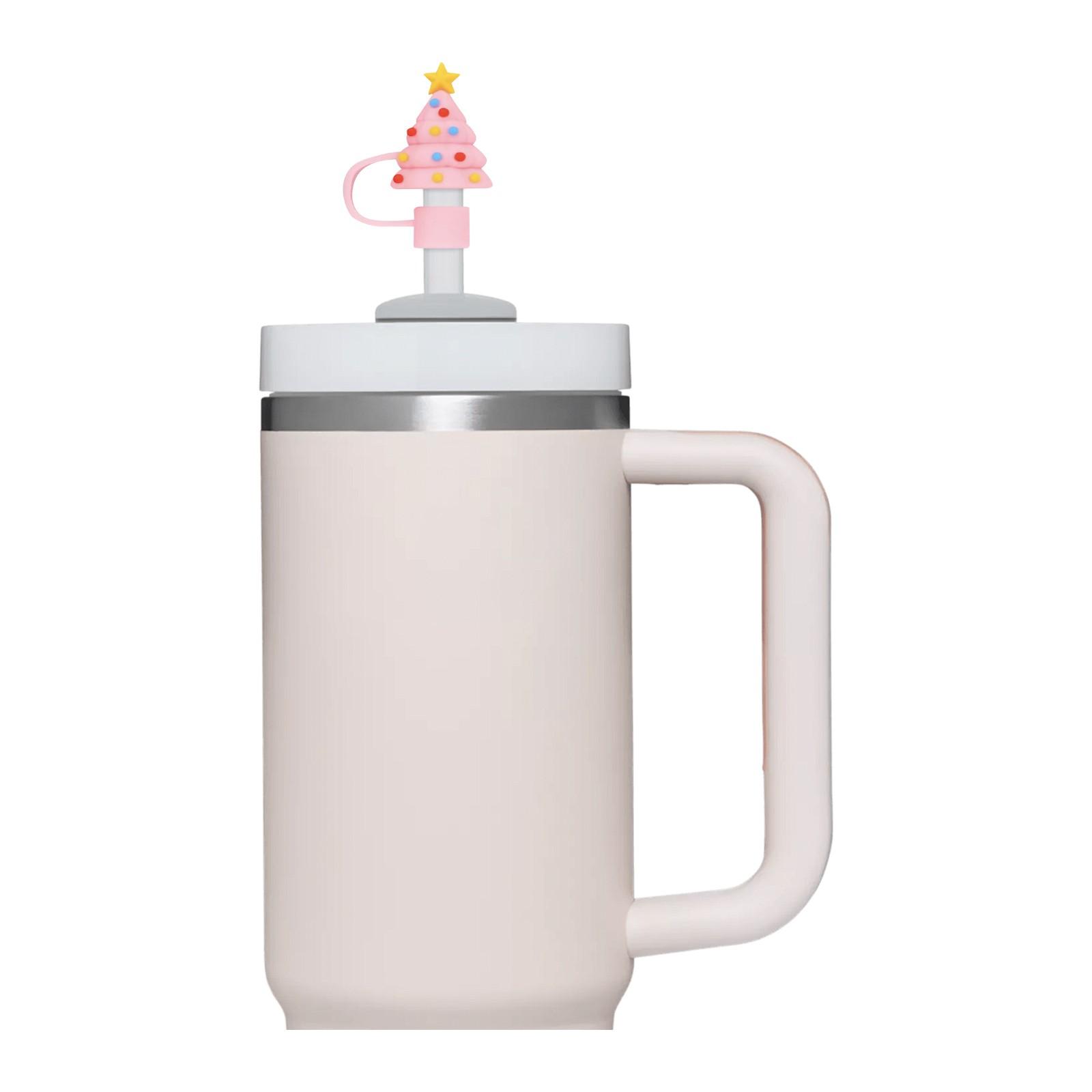 

10 мм 3D рождественский чехол для соломинки силиконовый чехол для соломинки 10 мм 0,4 дюйма пыленепроницаемые многоразовые крышки для соломинок One Size