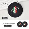 2pcs Suede Car Coaster Water Cup Drink Holder Anti-Slip Pad For Fiat For 500 595 500 695 500C 5CC 695C