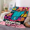 1 pezzo Coperta Morbida in Flanella Grand Theft Auto con Stampa di Designer Una coperta accogliente per tutte le stagioni, perfetta per il divano, il letto, l'ufficio
