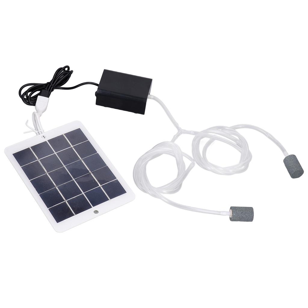 Solar Sauerstoffpumpe Mehrzweck Bequeme Installation Leicht zu Tragen Tragbare Angelbelüfterpumpe