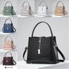 Solid Versatile Color Handbag With Internal Pockets Zipper Closure Women Fashion