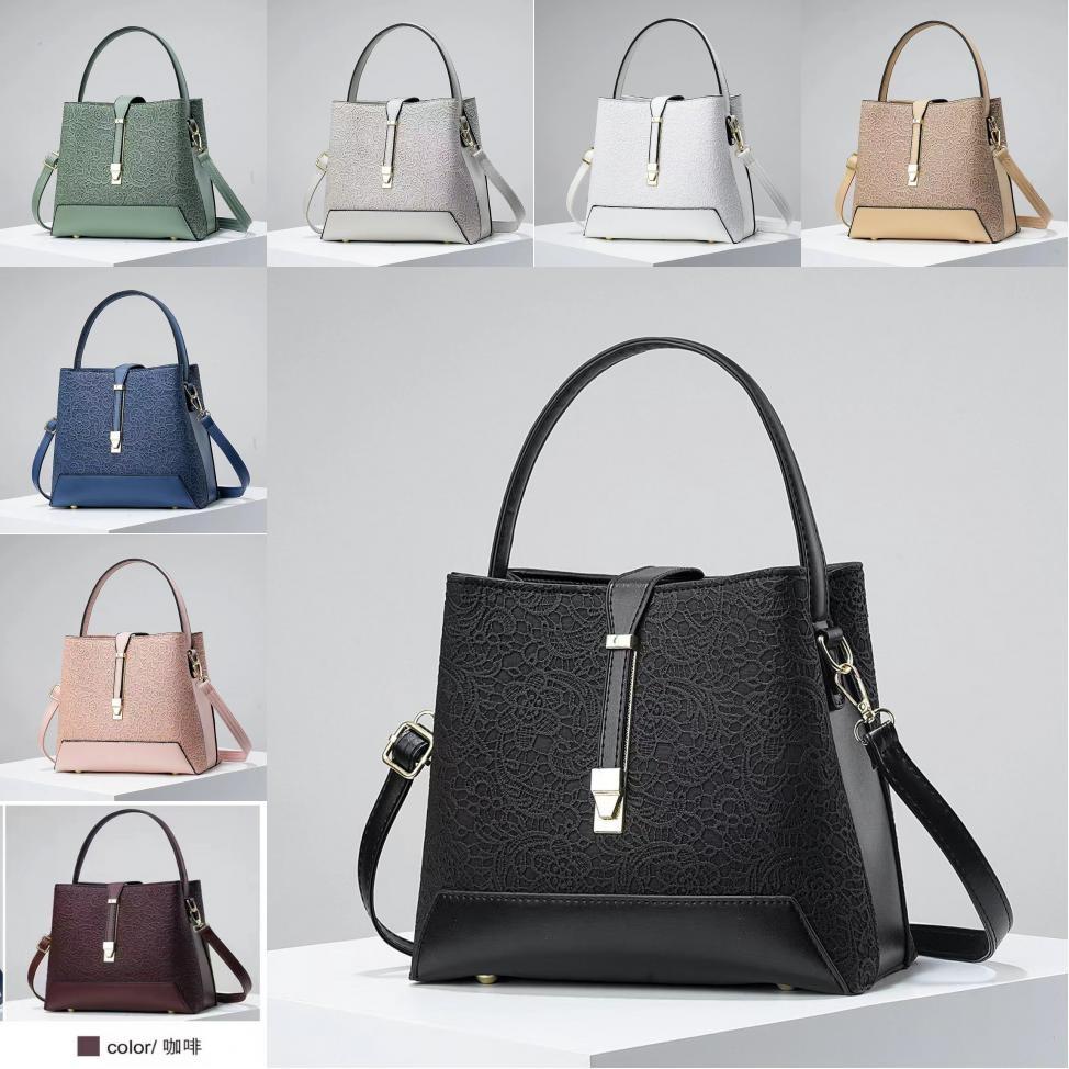 Solid Versatile Color Handbag With Internal Pockets Zipper Closure Women Fashion