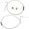 42" Stainless Steel Throttle and Idle Cable Set Fit for Harley Davidson 1996-UP, Idle Cable Set with 90° Elbow Fitting Replace 56579-02A