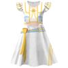 Hexe Jagd Mädchengruppe Kinder Cosplay Flatterärmel Milchseide Kleid mit Tasche