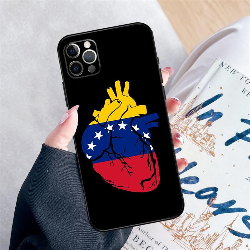 Venezuela Flag Phone Case For iPhone 16 15 Pro Max 11 12 13 Mini 14 Pro Max XR 15 16 Plus 16e Cover Coque