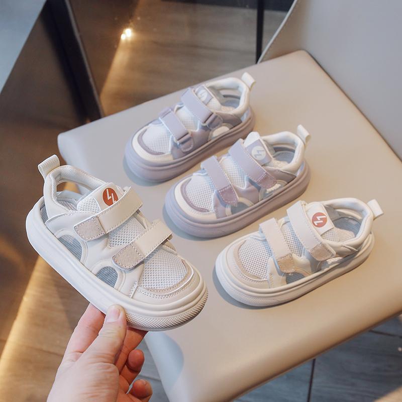 Children Sport Sandals Kids Hollow Toes Capped Shoes Air Mesh Toddler Girls Summer Casual  Beach Shoes Comfortable Breathable