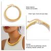 Women Snake Chain Necklace Geometric Jewelry Shiny Hook Eye Clasp   Snake Chain Collar for Party