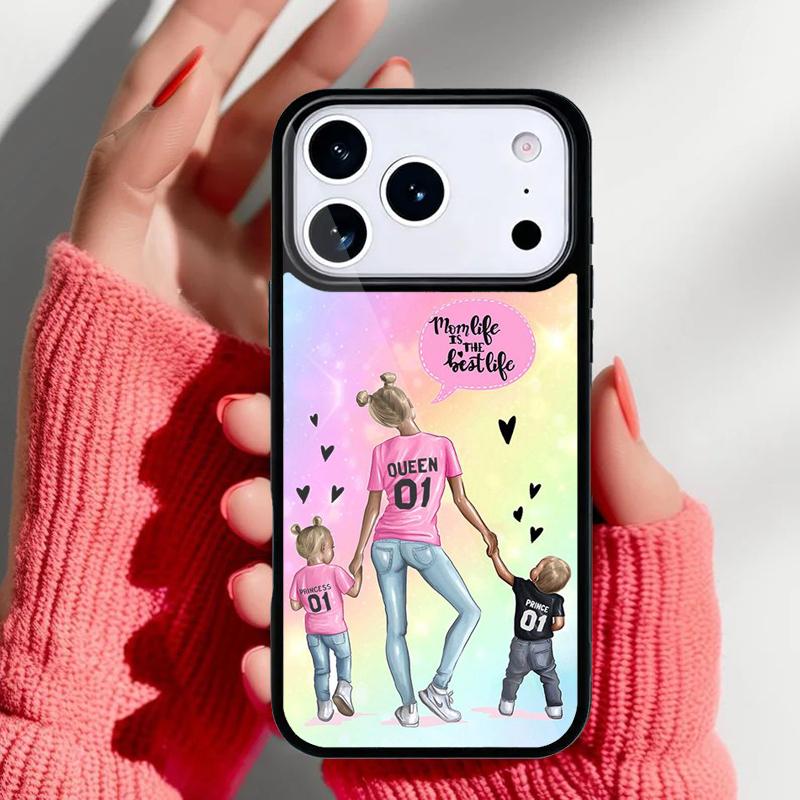 Super Mom Baby Phone Case for iPhone 17 Air 16e 15 14 13 Pro Max Back Cover for 12 11 Pro Coque