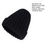 Women Winter Hat Solid Color Thick Warm Knit Hat Brimless Ribbed Breathable Hat