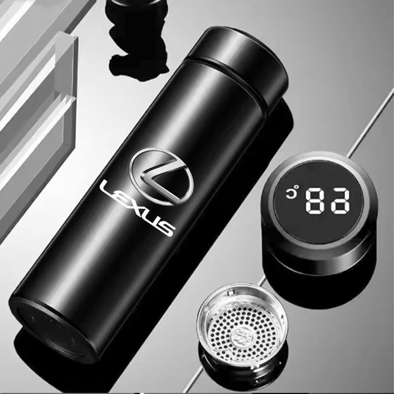 Smart termosmugg för bil 500 ml Bärbar temperaturvisning Vattenflaska för LEXUS ES LS UX NX RZ RX LC IS GX Lexus Biltillbehör