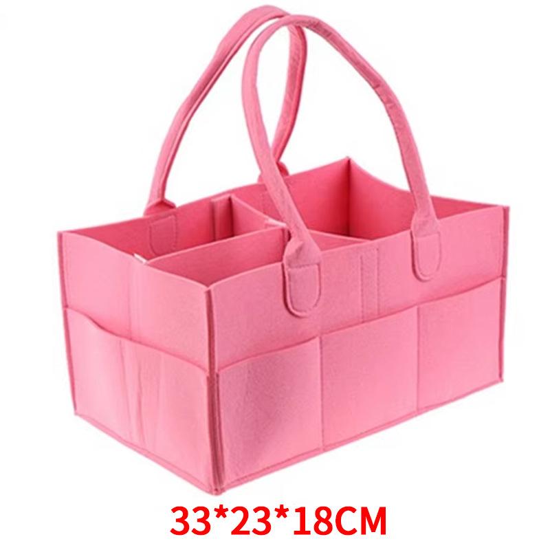 

Товстий фетровий мішок для зберігання підгузків та іграшок для мам 33x23x18cm